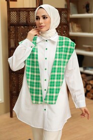 Green Hijab Tunic 1107Y - 1