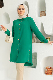 Green Hijab Tunic 1148Y - NEVA STYLE