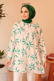 Green Hijab Tunic 34240Y - 1