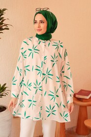 Green Hijab Tunic 34240Y - 2