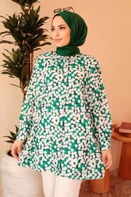 Green Hijab Tunic 3424Y - 1