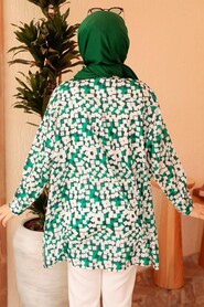 Green Hijab Tunic 3424Y - 2