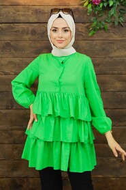 Green Hijab Tunic 3798Y - 1