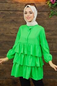 Green Hijab Tunic 3798Y - 2