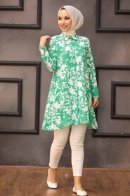 Green Hijab Tunic 5618Y - 1