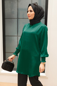 Green Hijab Tunic 56860Y - NEVA STYLE