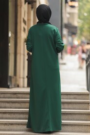 Green Hijab Turkish Abaya 5748Y - 3
