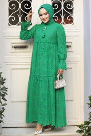 Green Long Dress 13440Y - 1