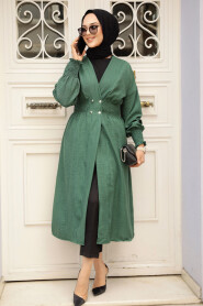 Green Modest Coat 11872Y - 2