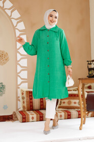 Green Modest Plus Size Tunic 70881Y - 2