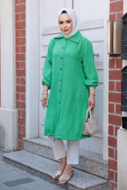 Green Modest Plus Size Tunic 70881Y 