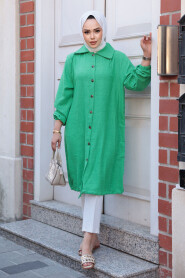 Green Modest Plus Size Tunic 70881Y - 2