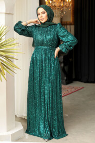 Green Modest Prom Dress 44961Y - 3