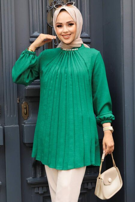 Green Modest Top 41391Y - NEVA STYLE