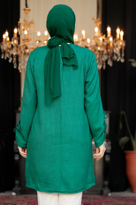 Green Modest Tunic 41281Y - Neva-style.com