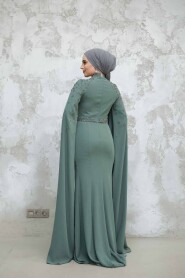 Green Modest Wedding Dress 4863Y - 3