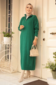 Green Women Knitwear Dress 34310Y - 2