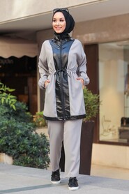 Grey Dual Suit Dress 1292GR - 1