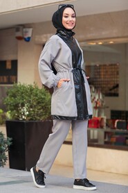 Grey Dual Suit Dress 1292GR - 2