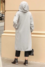 Grey Hijab Coat 3216GR - 2