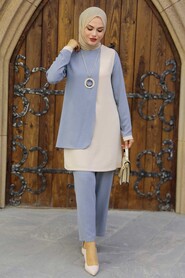 Grey Hijab Double Suit 52132GR - 2