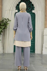 Grey Hijab Double Suit 52251GR - 2
