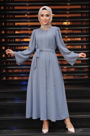 Grey Hijab Dress 1221GR - 2