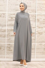 Grey Hijab Dress 32290GR - 1