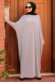 Grey Hijab Dress 4995GR - 1