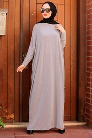 Grey Hijab Dress 4995GR - 3