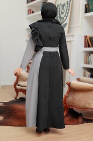 Grey Hijab Dress 7689GR - 2