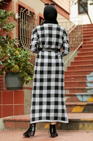 Grey Hijab Knitwear Dress 3048GR - 2