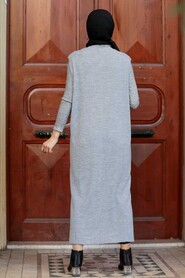 Grey Hijab Knitwear Vest 3324GR - 3