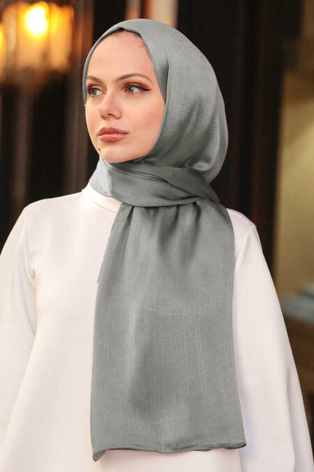 Grey Hijab Shawl 4990GR - NEVA STYLE