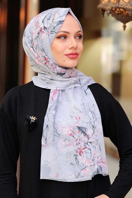 Grey Hijab Shawl 52051GR - Neva-style.com