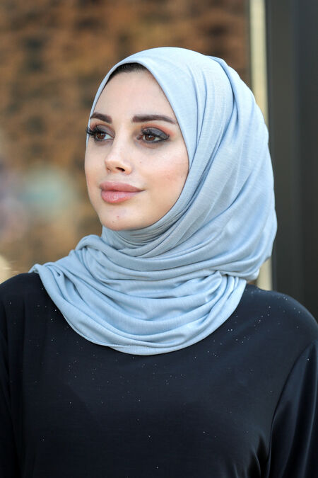 Grey Hijab Shawl 7528GR - NEVA STYLE