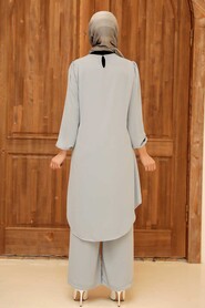 Grey Hijab Suit Dress 12510GR - 2