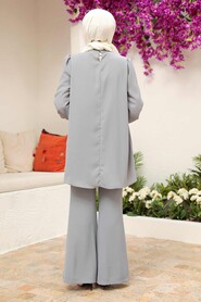 Grey Hijab Suit Dress 56835GR - 6