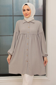 Grey Hijab Tunic 10712GR - 2