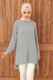 Grey Hijab Tunic 2146GR - 1