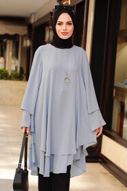 Grey Hijab Tunic 2443GR - 1