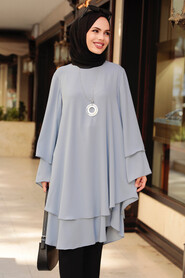 Grey Hijab Tunic 2443GR - 2