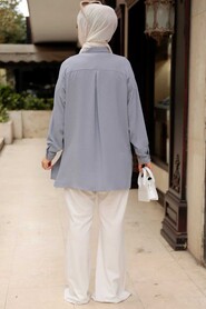 Grey Hijab Tunic 3792GR - 3