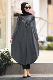 Grey Hijab Tunic 400010GR - 1