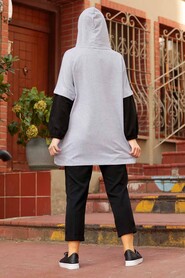 Grey Hijab Tunic 4208GR - 2