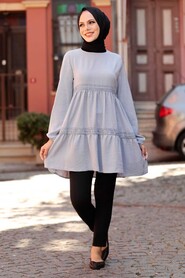 Grey Hijab Tunic 6024GR - 1