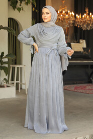 Grey Modest Prom Dress 44591GR - 2