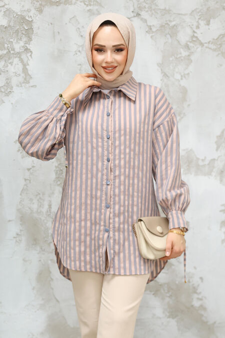 Grey Modest Tunic 10152GR - NEVA STYLE