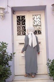 Grey Modest Two-Piece Set 7655GR - 3