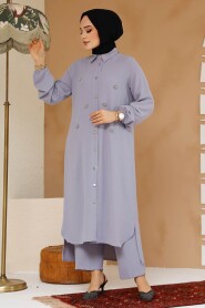 Grey Plus Size Dual Suit 12082GR - 2